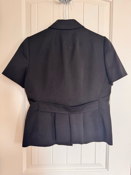 Anne Klein Black Short-Sleeve Tailored Blazer size 6P - Picture 2 of 5